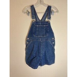 Vtg GAP Kids Bib Overalls L 10 Stonewash Carpenter ShortAlls 90s Y2K
